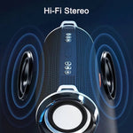 Enceinte Bluetooth sans fil portable T&G TG192 LED à lumière clignotante, basses profondes, son stéréo 3D, support FM / carte TF / USB