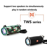Enceinte Bluetooth sans fil portable T&G TG192 LED à lumière clignotante, basses profondes, son stéréo 3D, support FM / carte TF / USB