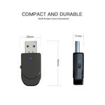 KN330 Adaptateur Bluetooth USB 5.0 2 en 1 Émetteur Récepteur sans Fil pour Ordinateur TV Voiture