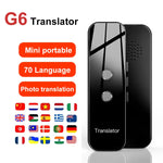 Traducteur vocal instantané portable G6 Traducteur multilingue en temps réel Assistant de voyage personnel, Gris G6, Noir G6