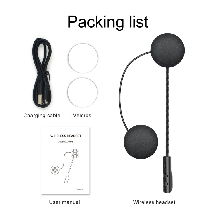 Casque Bluetooth pour casque de moto T4 BT 5.0 stéréo se connectant automatiquement avec support SIRI, T4