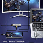 Carte de capture HDMI / F + microphone HDMI / F + audio + USB 4K Z39A, compatible Windows, Android, Linux et MacOS, Z39A