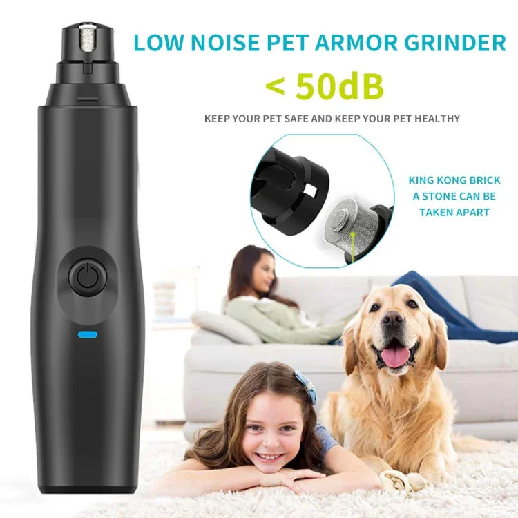 Polissoir à ongles électrique pour chien et chat, kit de lime à ongles portable pour animaux de compagnie, coupe-griffes
