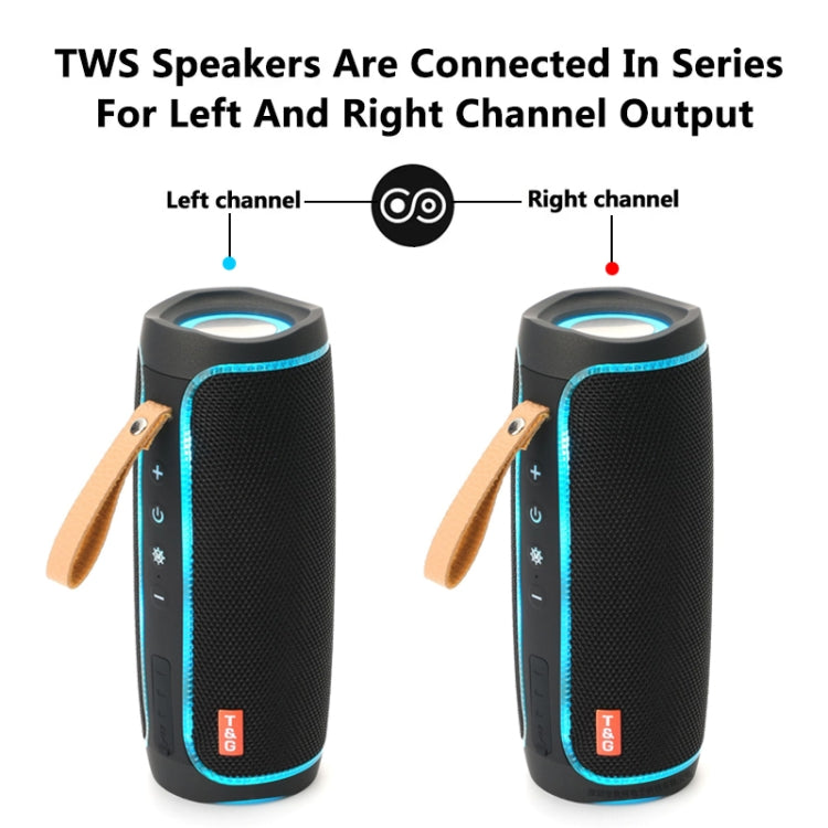 T&G TG287 Lampe Clignotante LED Enceinte Bluetooth Portable Stéréo Sans Fil Bass Subwoofer FM / TF / USB