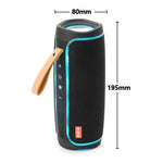 T&G TG287 Lampe Clignotante LED Enceinte Bluetooth Portable Stéréo Sans Fil Bass Subwoofer FM / TF / USB