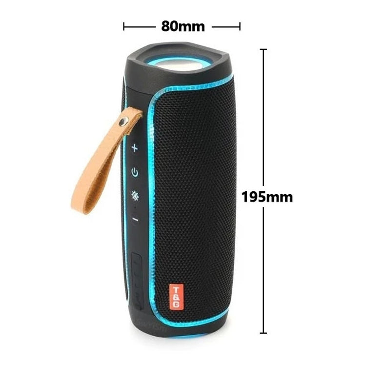 T&G TG287 Lampe Clignotante LED Enceinte Bluetooth Portable Stéréo Sans Fil Bass Subwoofer FM / TF / USB