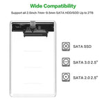 Boîtier portable SATA 2,5 pouces vers USB 3.1 Gen 2