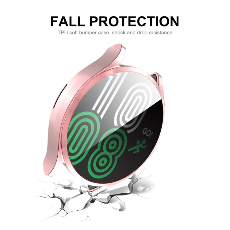 For Samsung Galaxy Watch4 40mm ENKAY Hat-Prince Full Coverage Electroplated Soft TPU Case with Screen Protection