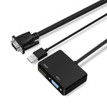 Adaptateur VGA vers HDMI répartiteur VGA avec convertisseur audio 3,5 mm