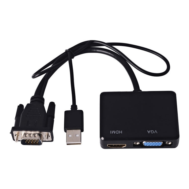 Adaptateur VGA vers HDMI répartiteur VGA avec convertisseur audio 3,5 mm