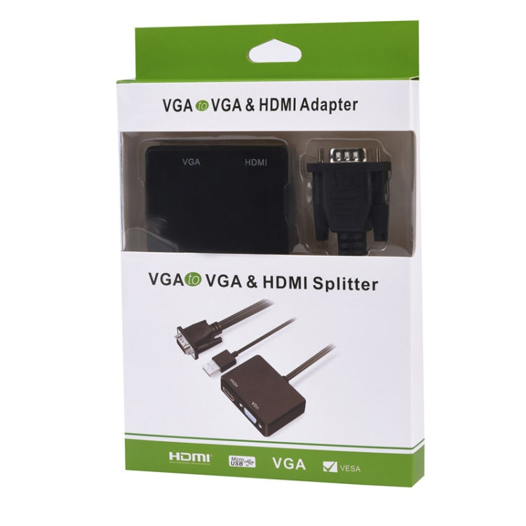 Adaptateur VGA vers HDMI répartiteur VGA avec convertisseur audio 3,5 mm