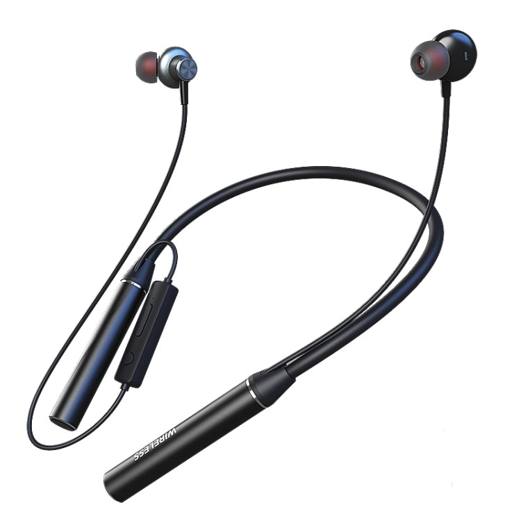 GYM530 Écouteurs de sport magnétiques intra-auriculaires à réduction de bruit avec bandeau de cou, support stéréo mains libres/carte TF