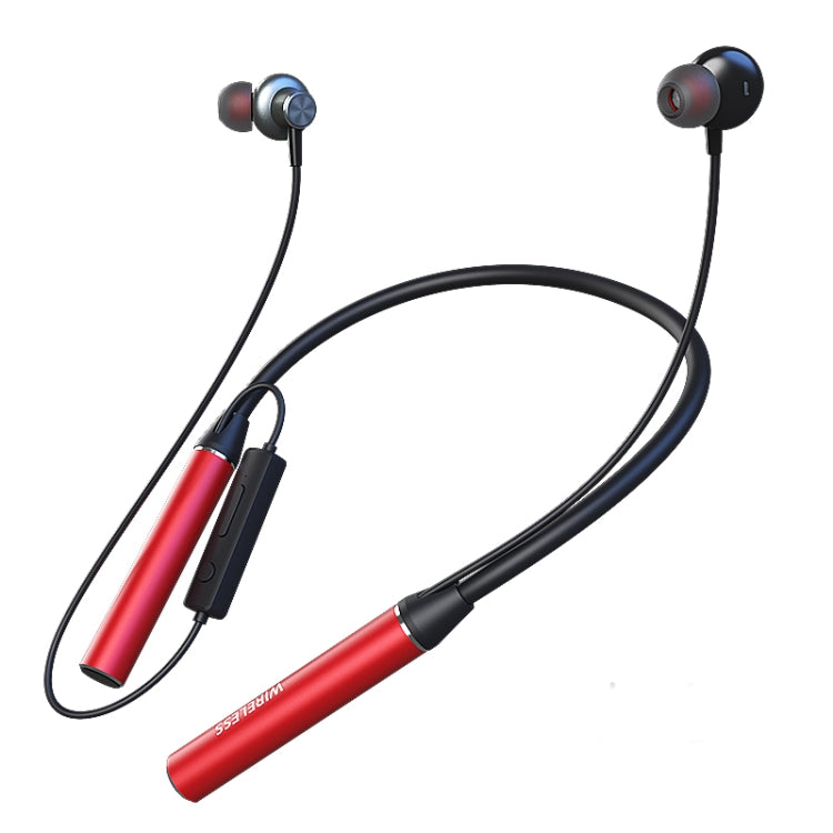 GYM530 Écouteurs de sport magnétiques intra-auriculaires à réduction de bruit avec bandeau de cou, support stéréo mains libres/carte TF