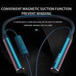 GYM530 Écouteurs de sport magnétiques intra-auriculaires à réduction de bruit avec bandeau de cou, support stéréo mains libres/carte TF