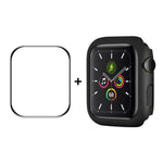 Cadre en polycarbonate ENKAY Hat-Prince + film protecteur d'écran HD PMMA à couverture intégrale pour Apple Watch Series 7 45 mm