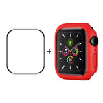 Cadre en polycarbonate ENKAY Hat-Prince + film protecteur d'écran HD PMMA à couverture intégrale pour Apple Watch Series 7 45 mm