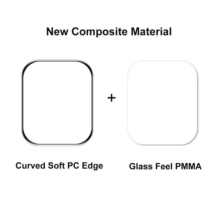 Cadre en polycarbonate ENKAY Hat-Prince + film protecteur d'écran HD PMMA à couverture intégrale pour Apple Watch Series 7 45 mm