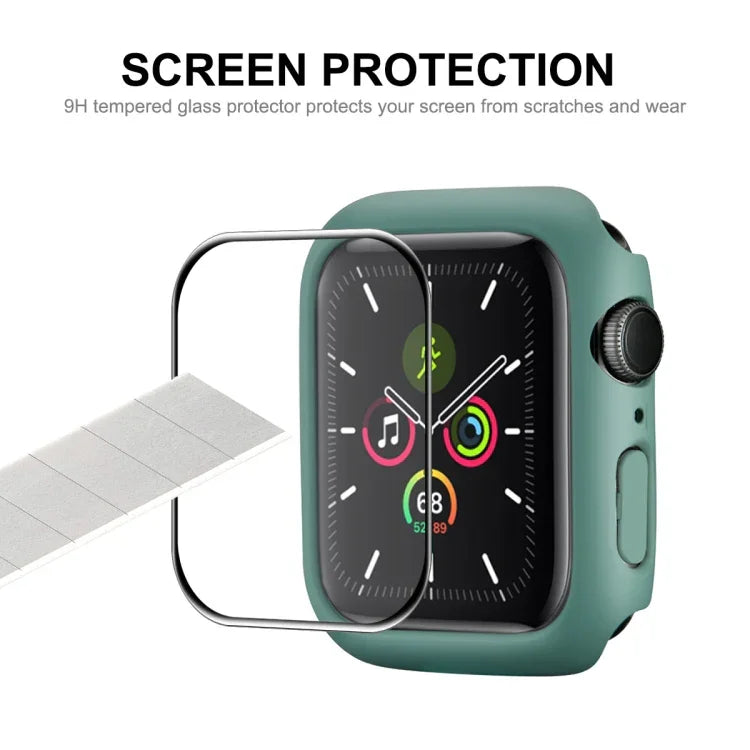Cadre en polycarbonate ENKAY Hat-Prince + film protecteur d'écran HD PMMA à couverture intégrale pour Apple Watch Series 7 45 mm