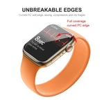Cadre en polycarbonate ENKAY Hat-Prince + film protecteur d'écran HD PMMA à couverture intégrale pour Apple Watch Series 7 45 mm