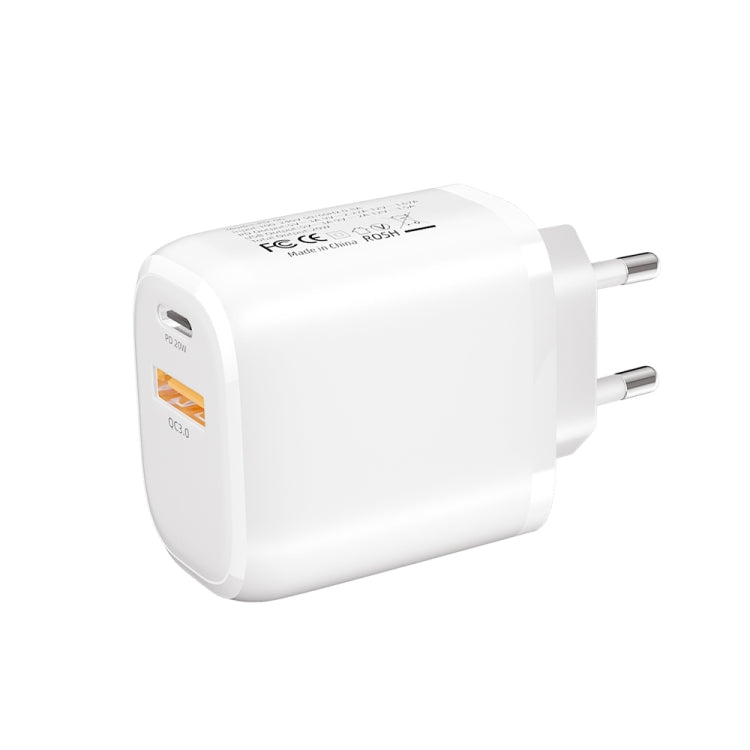 CS-20W Chargeur rapide portable mini à double port PD3.0 + QC3.0, chargeur