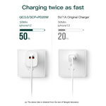 CS-20W Chargeur rapide portable mini à double port PD3.0 + QC3.0, chargeur