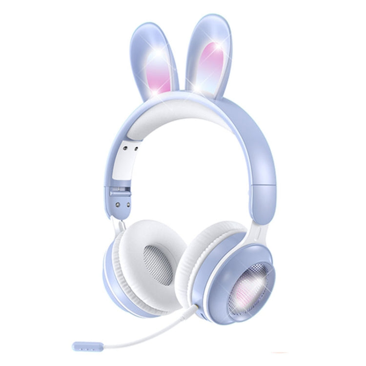 KE-01 Casque pliable stéréo sans fil Bluetooth 5.0 à oreilles de lapin avec micro pour PC