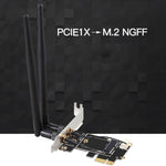 Adaptateur double antenne carte PCIE-1X vers NGFF-Ekey TXB001