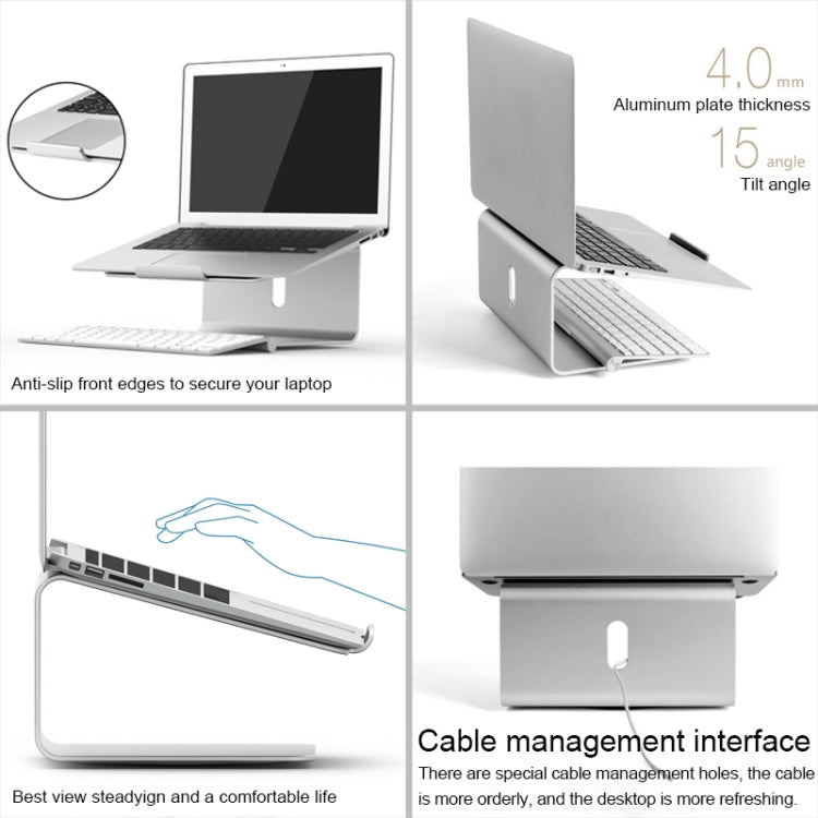 Support d'ordinateur portable réglable en alliage d'aluminium AP-2 avec rotation à 360 degrés pour ordinateur portable de 11 à 17 pouces, AP-2