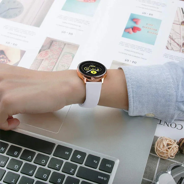 Bracelet en silicone monochrome pour Samsung Galaxy Watch Active 22 mm