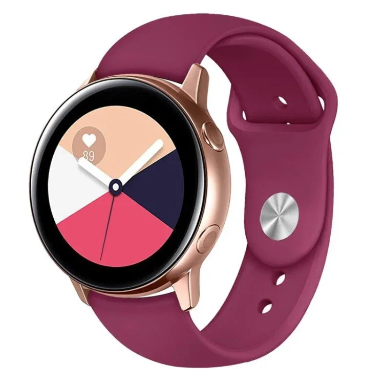 Bracelet en silicone monochrome pour Samsung Galaxy Watch Active 22 mm