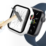 Boîtier ENKAY Hat-Prince 2 en 1 avec cadre en polycarbonate et protection en verre trempé 9H pour Apple Watch Series 7 45 mm