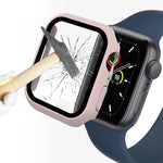 Boîtier ENKAY Hat-Prince 2 en 1 avec cadre en polycarbonate et protection en verre trempé 9H pour Apple Watch Series 7 45 mm