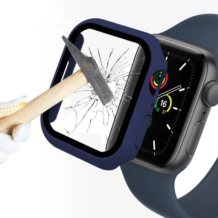 Boîtier ENKAY Hat-Prince 2 en 1 avec cadre en polycarbonate et protection en verre trempé 9H pour Apple Watch Series 7 45 mm
