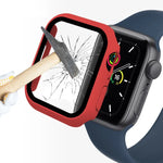 Boîtier ENKAY Hat-Prince 2 en 1 avec cadre en polycarbonate et protection en verre trempé 9H pour Apple Watch Series 7 45 mm