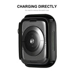 Boîtier ENKAY Hat-Prince 2 en 1 avec cadre en polycarbonate et protection en verre trempé 9H pour Apple Watch Series 7 45 mm