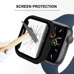 Boîtier ENKAY Hat-Prince 2 en 1 avec cadre en polycarbonate et protection en verre trempé 9H pour Apple Watch Series 7 45 mm