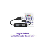 Contrôleur USB 5V WS2812B APP télécommande Bluetooth contrôleur musique pour bande LED SK6812 WS2811 WS2812