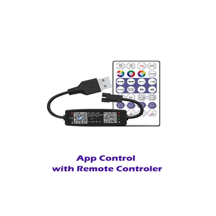 Contrôleur USB 5V WS2812B APP télécommande Bluetooth contrôleur musique pour bande LED SK6812 WS2811 WS2812