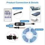 Contrôleur USB 5V WS2812B APP télécommande Bluetooth contrôleur musique pour bande LED SK6812 WS2811 WS2812