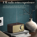 JY-66 Enceinte classique rétro BT5.0 sans fil texture bois, radio FM, support TF / U-Disk / AUX