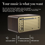 JY-66 Enceinte classique rétro BT5.0 sans fil texture bois, radio FM, support TF / U-Disk / AUX