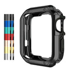Anti-fall Electroplating TPU Watch Protective Case for Apple 1/2/3/4/5/6/7/SE, 38mm/40mm/41mm, 42mm/44mm/45mm