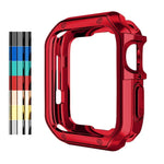 Anti-fall Electroplating TPU Watch Protective Case for Apple 1/2/3/4/5/6/7/SE, 38mm/40mm/41mm, 42mm/44mm/45mm