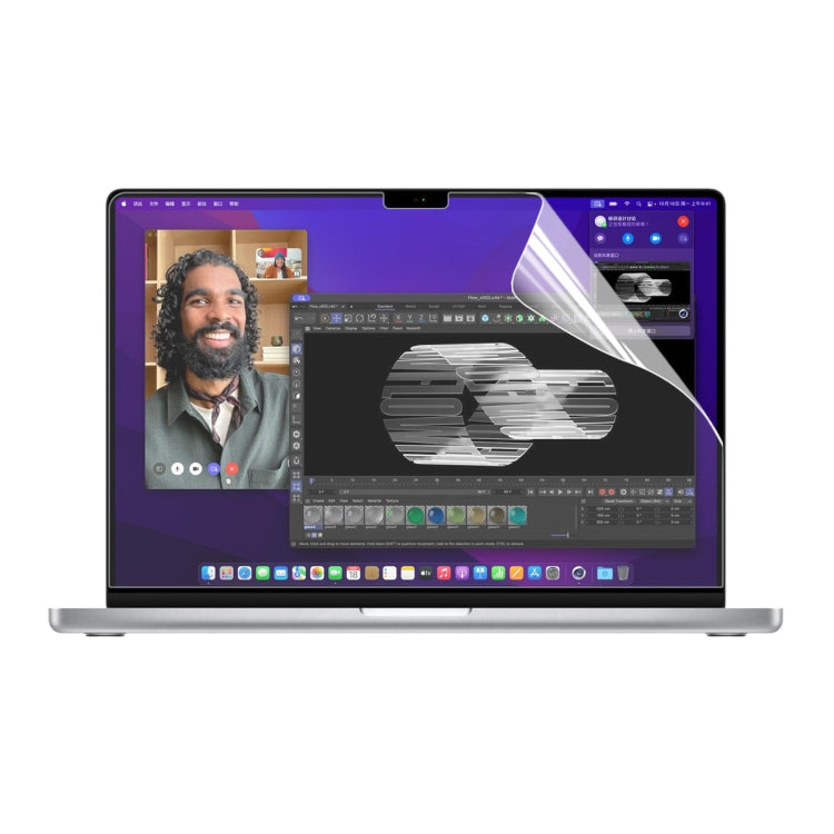 ENKAY Protecteur d'écran d'ordinateur portable PET HD transparent, pour MacBook Pro 14,2 pouces A2442, pour MacBook Pro 16,2 pouces A2485/A2880 2023