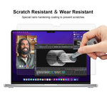 ENKAY Protecteur d'écran d'ordinateur portable PET HD transparent, pour MacBook Pro 14,2 pouces A2442, pour MacBook Pro 16,2 pouces A2485/A2880 2023