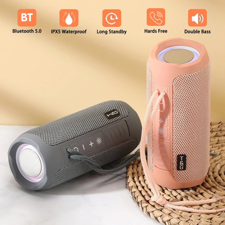 T&G TG227 Enceinte Musique Bluetooth Portable Étanche Extérieure avec LED Support FM / TF / USB