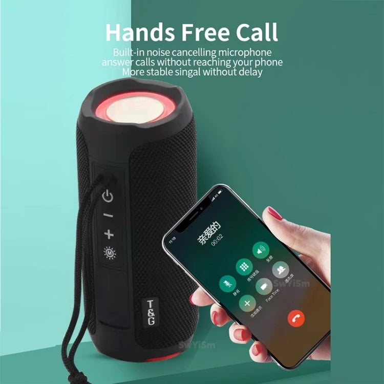 T&G TG227 Enceinte Musique Bluetooth Portable Étanche Extérieure avec LED Support FM / TF / USB