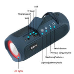 T&G TG227 Enceinte Musique Bluetooth Portable Étanche Extérieure avec LED Support FM / TF / USB