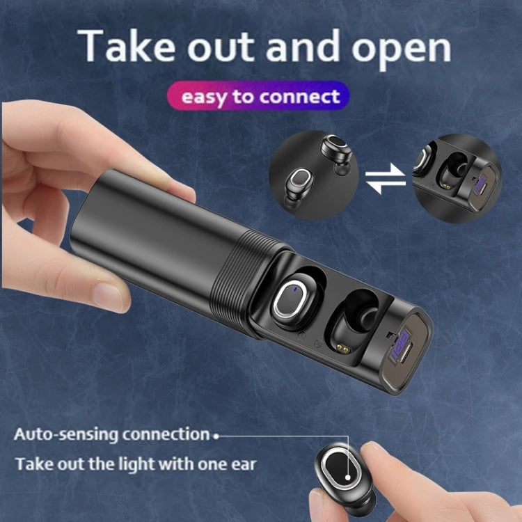 Écouteurs Bluetooth stéréo intra-auriculaires mini double canal TWS T&G TG909 avec affichage LED