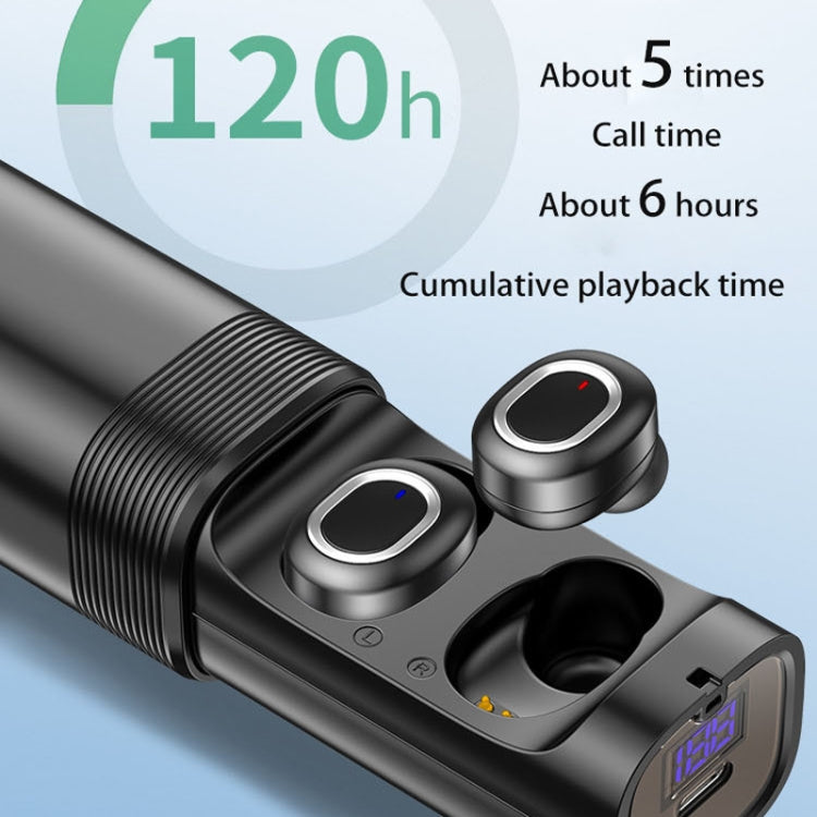 Écouteurs Bluetooth stéréo intra-auriculaires mini double canal TWS T&G TG909 avec affichage LED